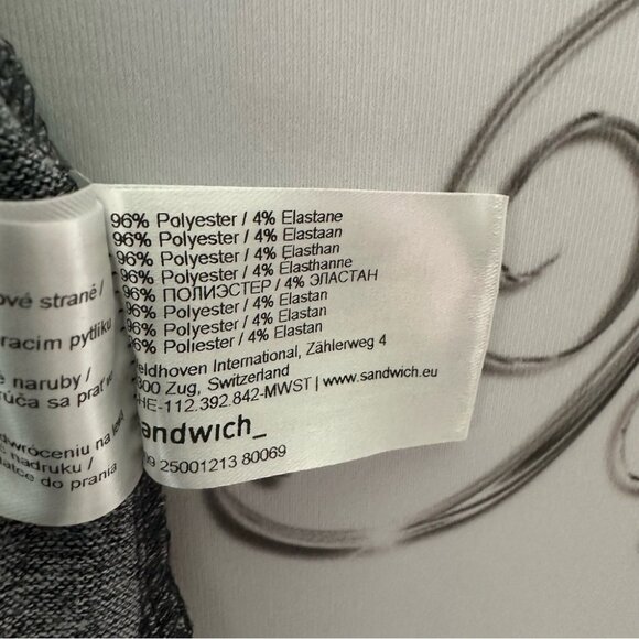 Sandwich_ cardigan grey open pockets long waterfall comfy Plaid Open Cardigan - Picture 7 of 8